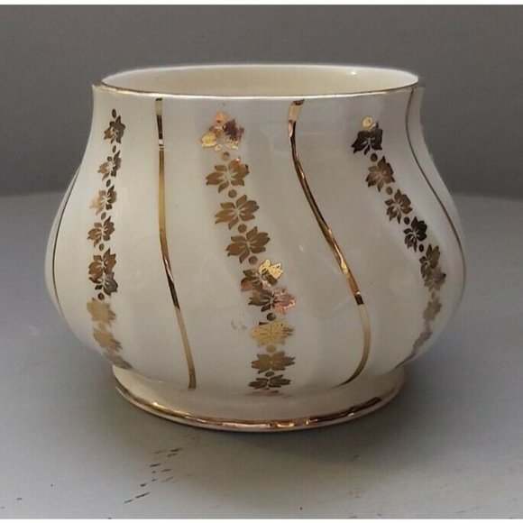 Vintage Sadler England Gold trim Sugar & Cream open sugar bowl, fine bone... - Picture 4 of 10